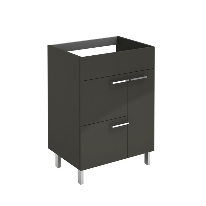 Elegance 24'' Anthracite Single Bathroom Vanity with Ceramic Top