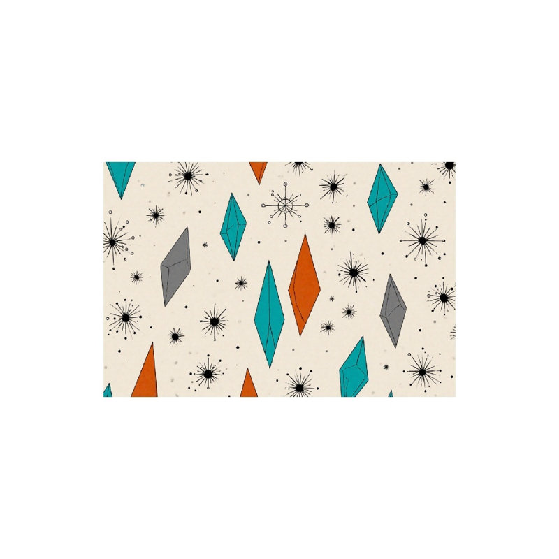 Geometric Pattern Bath Mat For Bathroom, 16 X 24 Inches