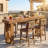 Modern Minimalist MDF Rectangular Pub Table with X-Frame