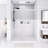60" W × 72" H Frameless Single Sliding Shower Door,5Mm Fixed Glass And 6Mm Sliding Glass  , Clear Tempered Glass, Stainless Steel Handle,Chrome-123766807