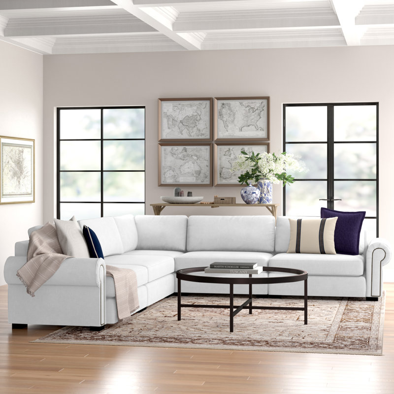 Mosely Upholstered L-Shaped Sectional Symmetrical, Off White Revolution®