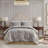 4 Piece Comforter Set Blue/Grey King