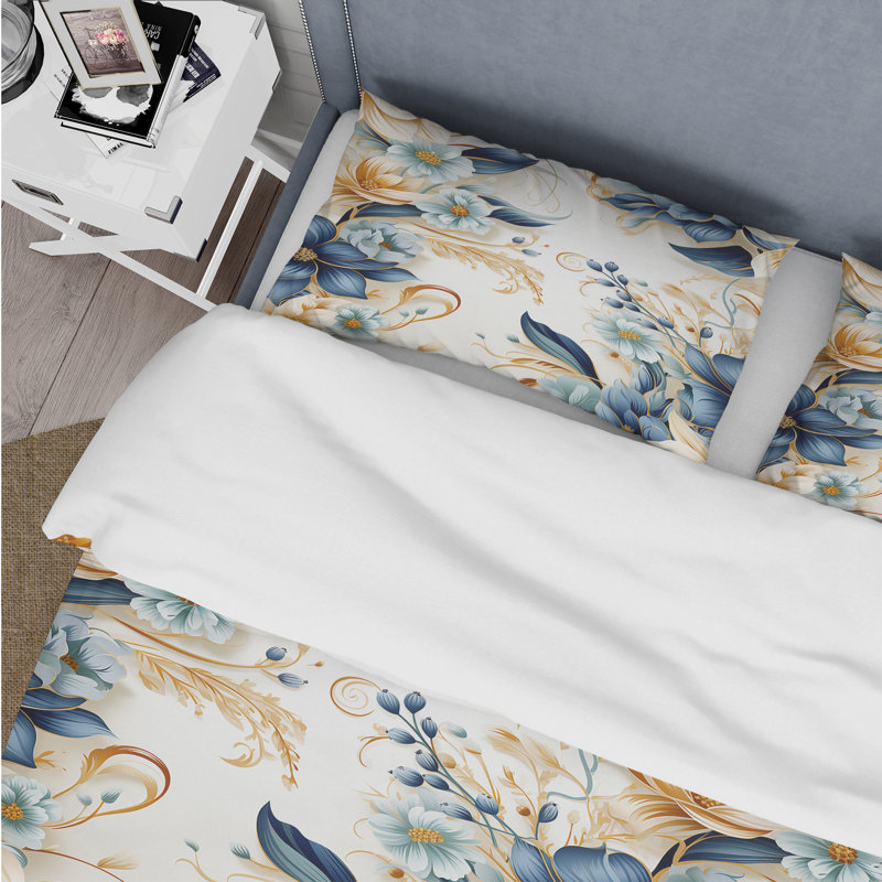 Literie à motif cachemire Coastal Retreat III, Housse de couette pour grand lit et 2 taies décor