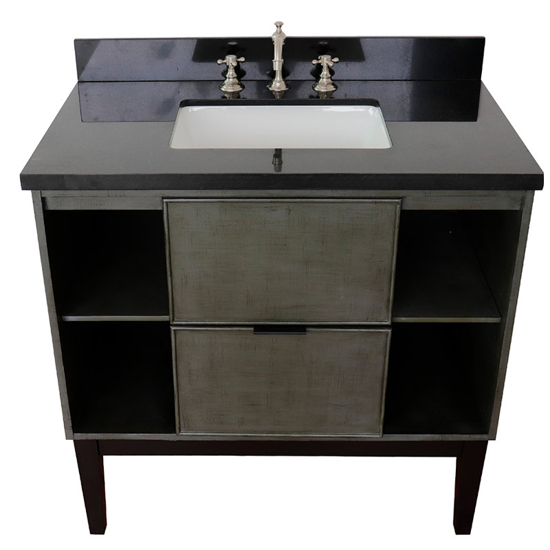Ensemble de meuble-lavabo simple 37 po Bodway, Noir galaxie