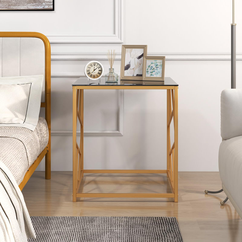 Akien Frame End Table, Black