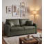 Canapé moderne 2 places avec tissu métallique et coussins décoratifs