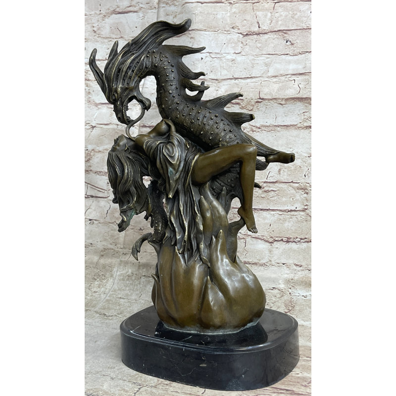 Sculpture Pierceton princesse et dragon Andromède