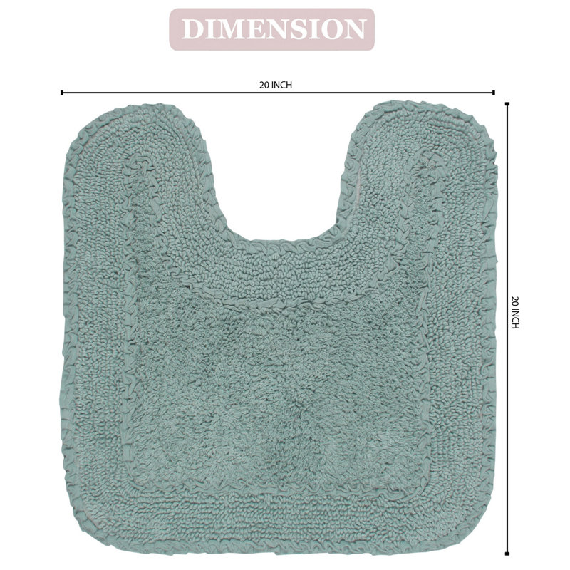 Tapis 100% coton Aceyon 20 po x 20 po, Bleu