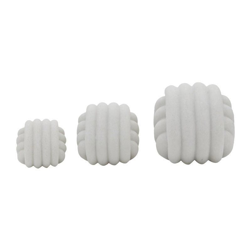 Neutral Modern 3 Piece Kimani Knotted Square Sculpture Set