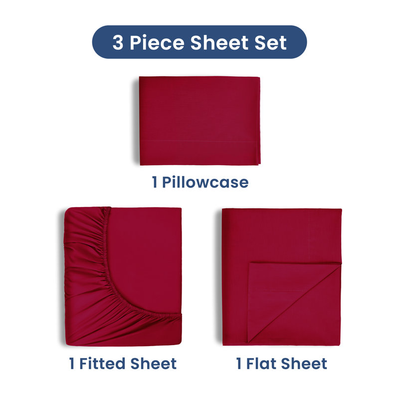 Martex 225 Thread Count Bed Sheets Light Weight, Soft Breathable Sheets, Brushed Cotton Rich Blend, Secure Fit, Wrinkle Resistant, Durable, Easy Care & Comfy Sheets