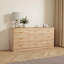 Commode élégante à 9 tiroirs - Armoire de rangement moderne avec poignées dorées et finition imperméable-1303625373