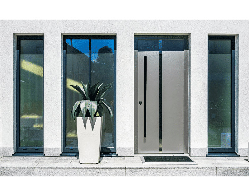 Poignée de porte longue, poignée d'entrée en forme de «H» carrée, acier inoxydable 304, Noir, noir, noir, noir