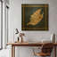 «Seashell on Navy V» par Cindy Jacobs, art mural en métal doré, 36 po x 36 po-1770204018