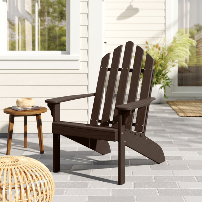 Chaise Adirondack en bois Urich, Noyer