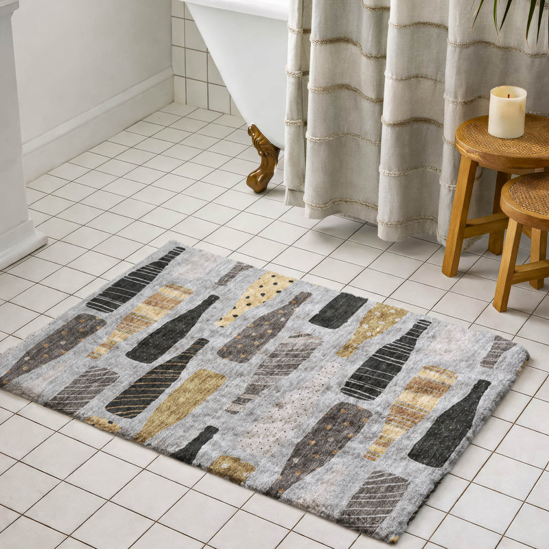Premium Machine Washable Dream Shag ADS167 Wine Bottles Rug, 2'6" x 3'10"