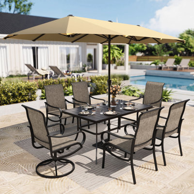 7pcs Patio Dining Outdoor Table Set