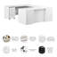 Bureau en U avec classeur mobile 3 tiroirs Hampton l 72 po x P 30 po Hampton
