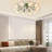 41" Flower Ceiling Fan with Light and Remote Low Profile-1303655635