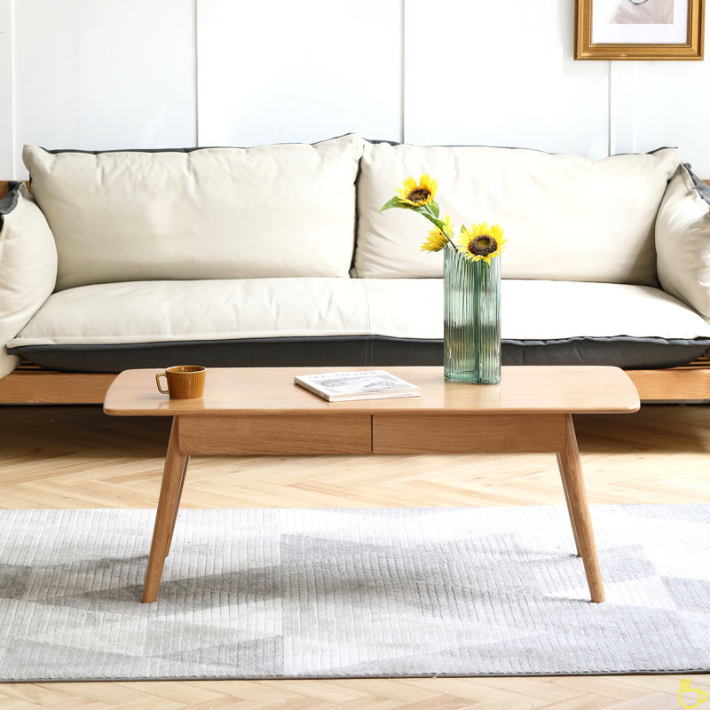 Center Table Low Table 100% Solid Wood Top