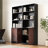 Rielyn 71'' Modern Wooden Tall Bookcase with 5-Tier Bookshelf Shelves and 2-Door Cabinet