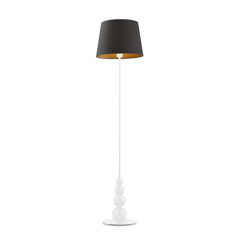 Caines 174cm Traditional Floor Lamp, Brown, White