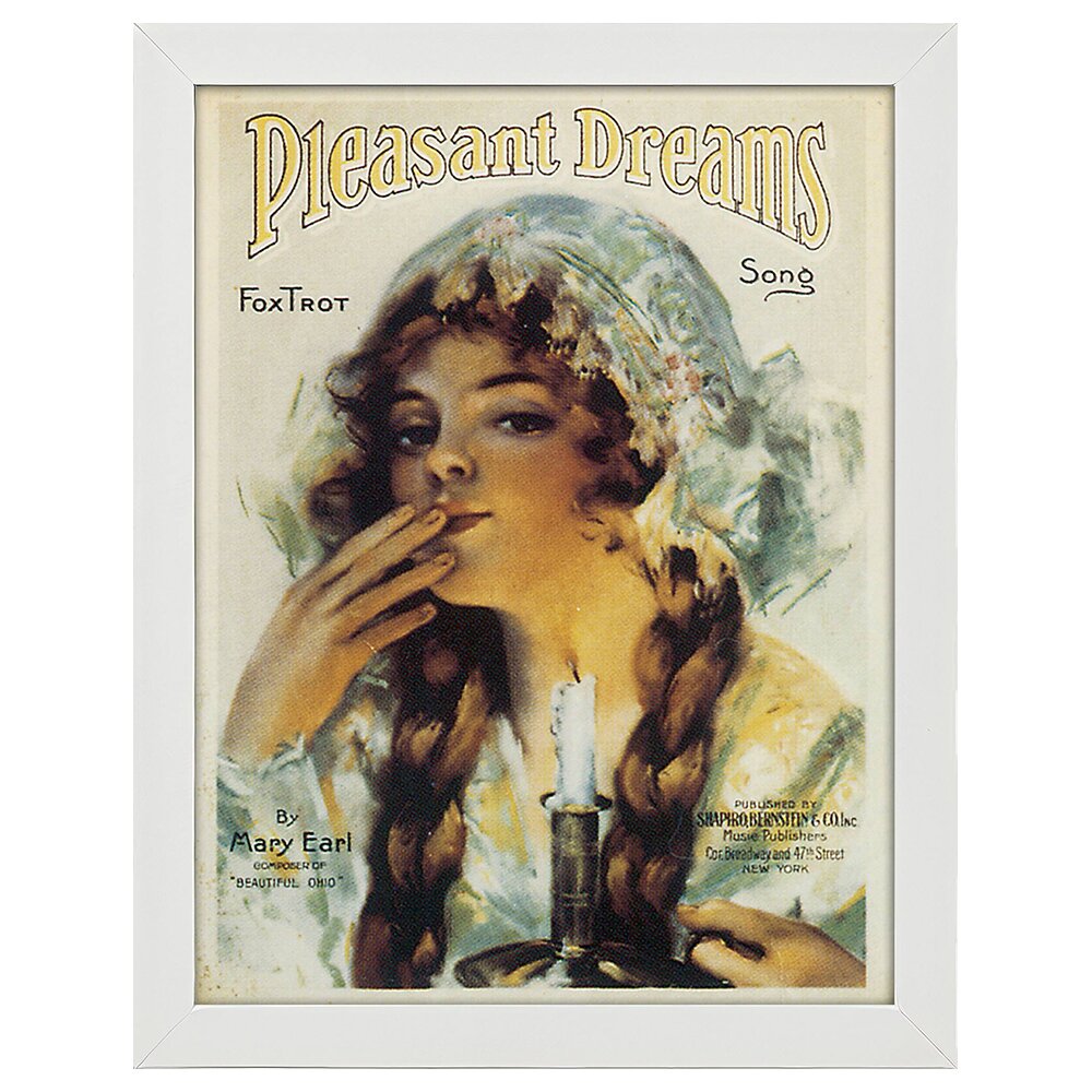 Leinwandbild Vintage Music Cover Pleasant Dreams