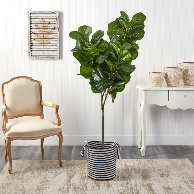 72'' Faux Fiddle Leaf Fig Tree in Basket