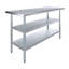 Table de travail en acier inoxydable avec deux tablettes-60901504