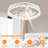 20" Modern White Ceiling Fan with Light & Remote, 6-Speed DC Motor, 3 CCT Dimmable LED, Low Profile