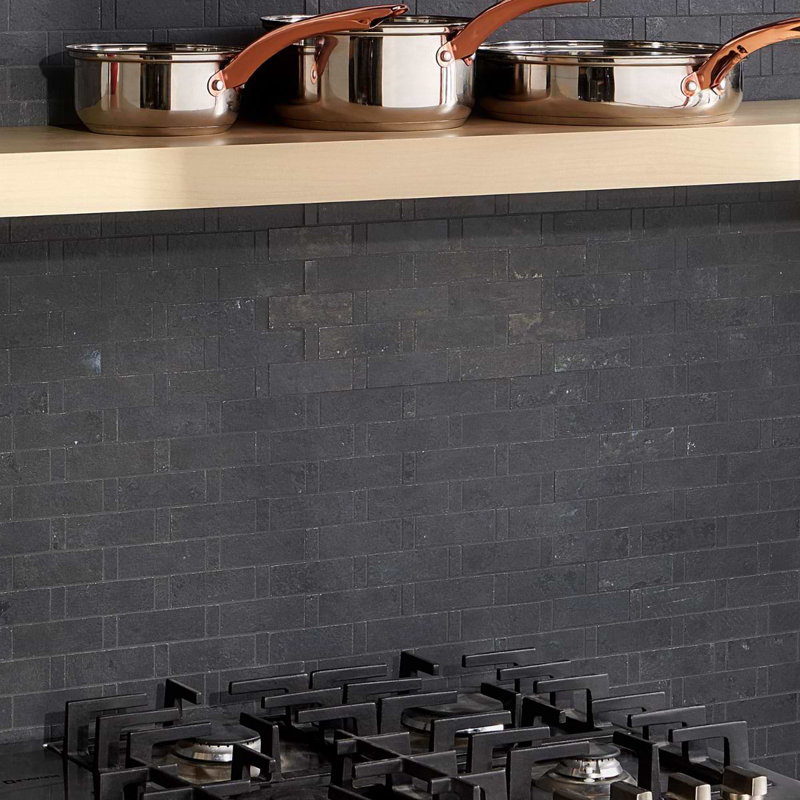 Portrait Weave Matte Porcelain Mosaic, Black Gold