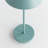 Lumos Rechargeable Cordless LED Metal Shade Table Lamp 14 in. in Seafoam-171202538-171202536