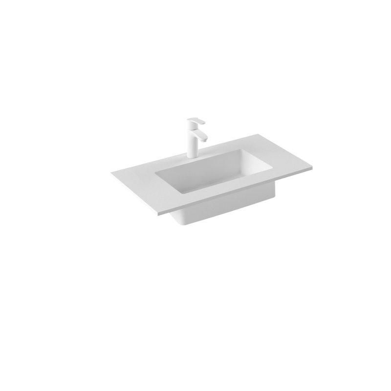 Ensemble de meuble-lavabo simple 31 po Jocelynmarie, Bleu marine