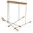 Transitional 8 Light Brass Linear Chandelier