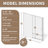 56" - 60" W x 74" H Single Sliding Shower Door Semi-Frameless Shower Door 5/16 Inch Tempered Glass