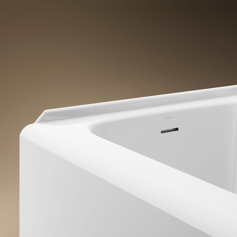 Avec 60 In. X 32 In. Alcove Bath, Right Drain, White, Left