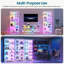 180 cm Tall Glass Display Cabinet with RGB LED Lights, 10-Tier Shelves-130451983