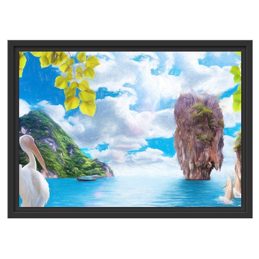 Gerahmtes Wandbild traumhafte Urlaubslandschaft