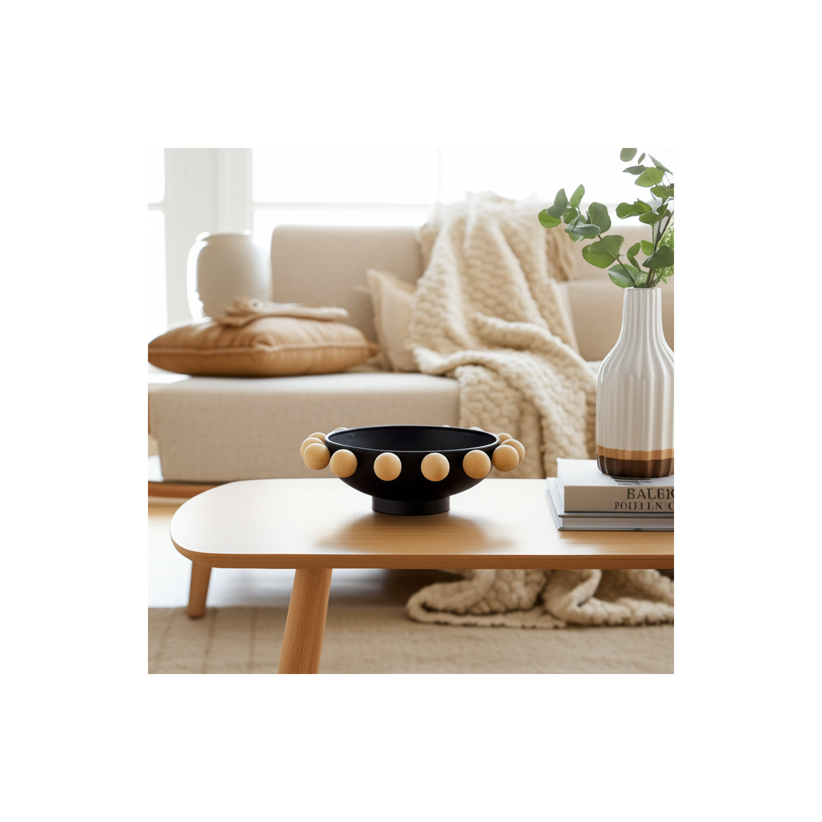 Handmade Wood Decorative Bowl 1, Black