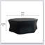 Table basse Artistic Black Petal avec fibre de verre et placage de bouleau, côtés brossés pour les salons modernes