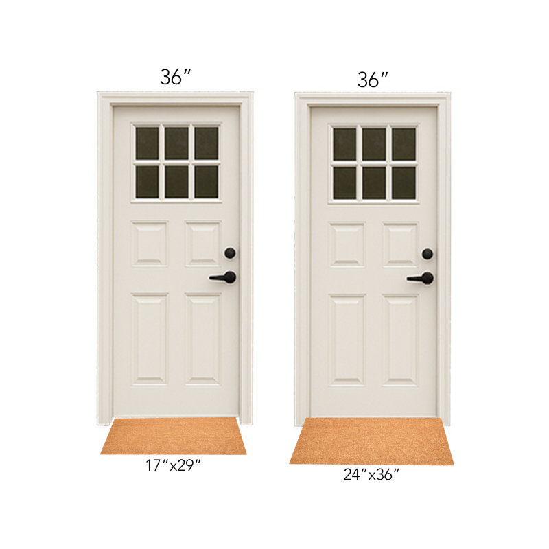 Pretty Black bow Doormat, 17" x 29", 17"x29"