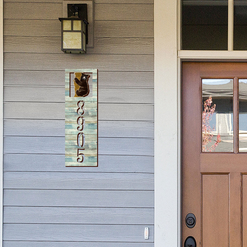 Plaque d'adresse sur 1 ligne Bear Cub, Oui