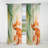 Green Flowing Petals - Abstract Botanicals Blackout Abstract Curtain - 1 Panel-107824075