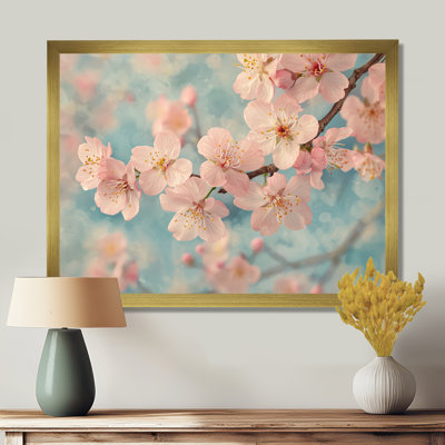 Fleur de cerisier rose, arrivée de printemps - décoration murale fleur de cerisier