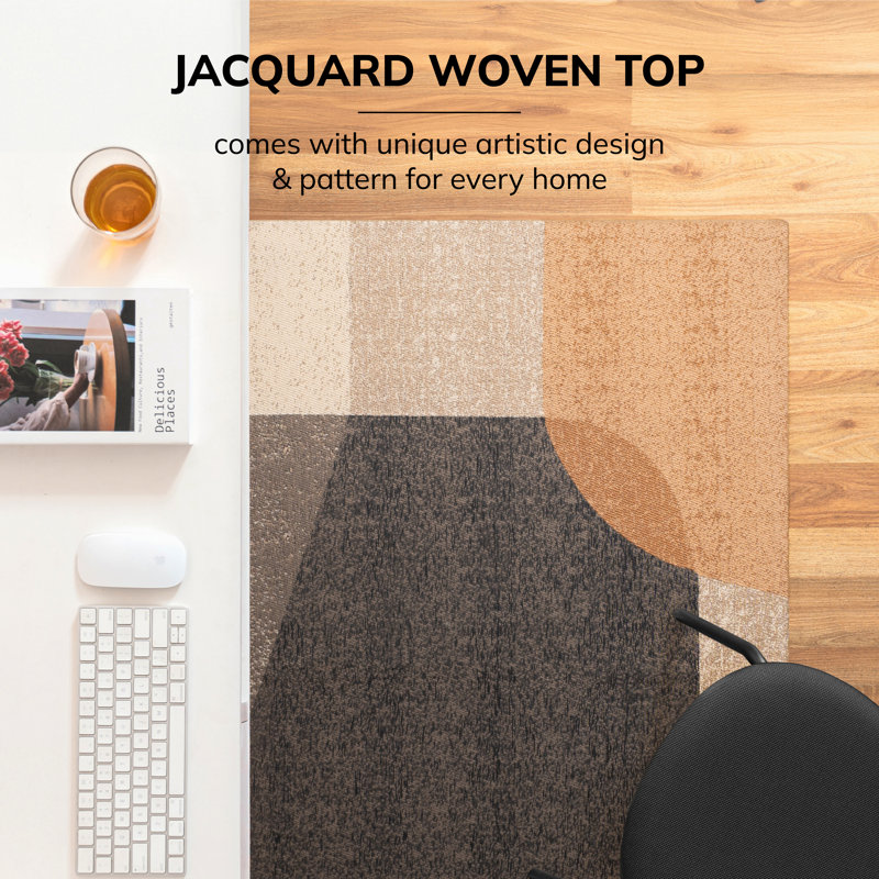 Jasper Multicolor 36" x 48" Anti-Slip Rugged Chair Mat