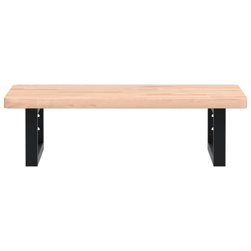 Bracket Shelf, Oak/Black, 17.5 cm H x 60 cm W x 40 cm D