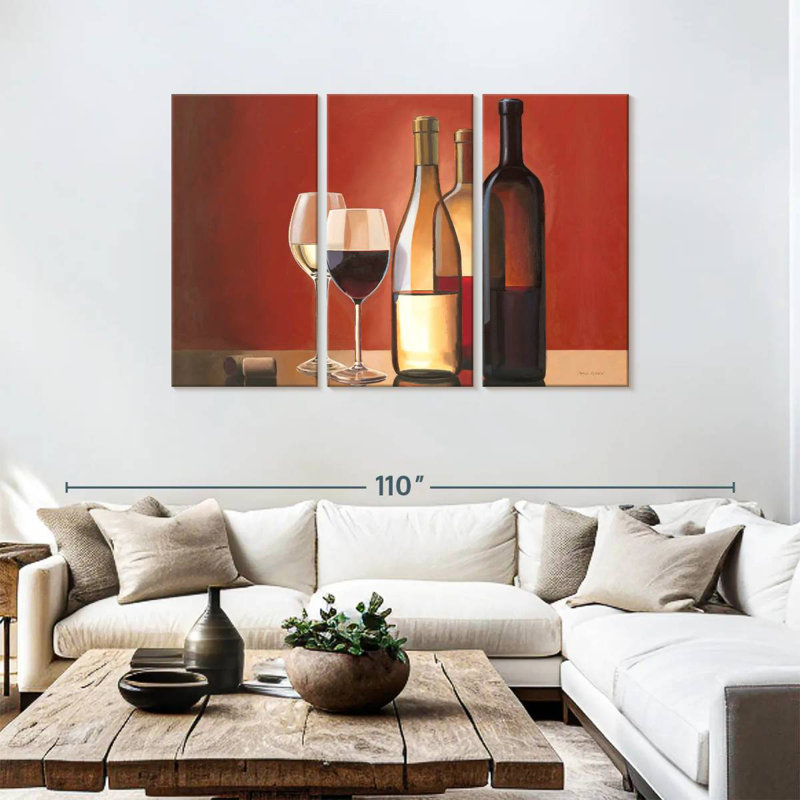 Yarlin Wine Trio, 48" H x 74" W