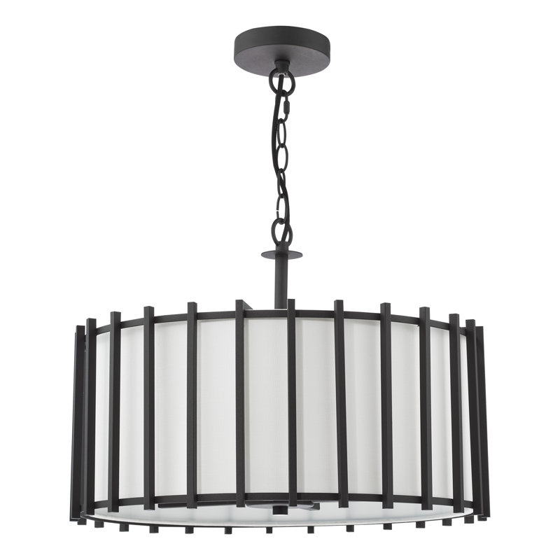 - Light Matt Black Pendant, 173cm H x 48cm W x 48cm D, 4 Lights