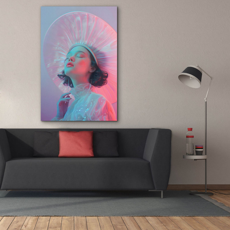 Toile épique «Embrace 2» par Katalina Ooma, graffiti épique, 40 po x 60 po