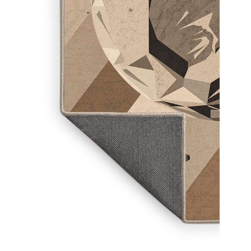 Tapis moelleux moelleux en pierre rustique et moderne Evart, 6 X 9