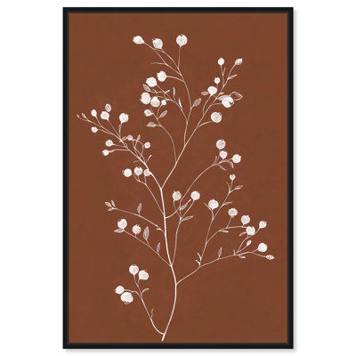 «Berry Branch I», reproduction d'art sur toile par Art Remedy, cadre noir, 36 x 54